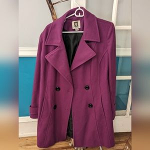 Purple Wool Peacoat XL